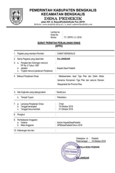 5 Contoh Surat Perintah Perjalanan Dinas dan Format Pembuatannya