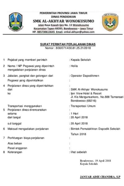 5 Contoh Surat Perintah Perjalanan Dinas dan Format Pembuatannya