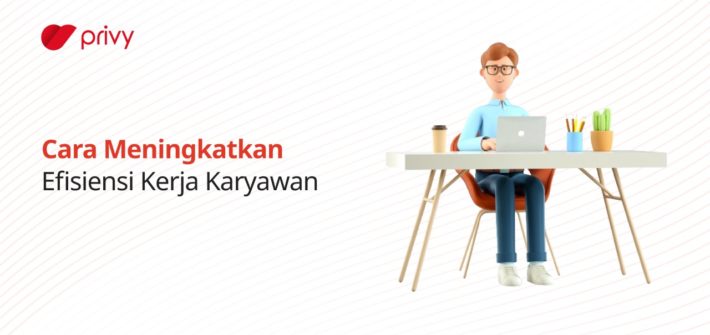 karyawan bekerja di laptop dengan meja