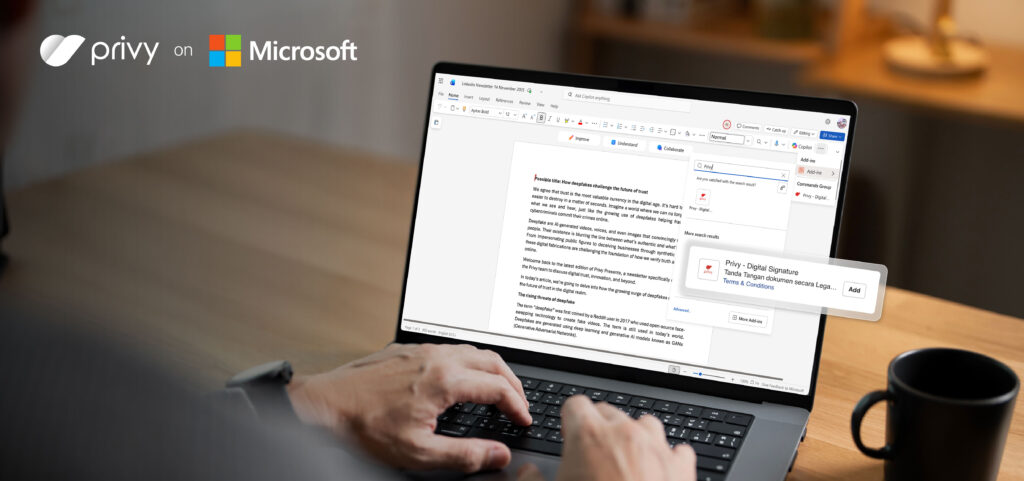 Integrasi Privy di Microsoft untuk tanda tangan elektronik legal langsung dalam dokumen