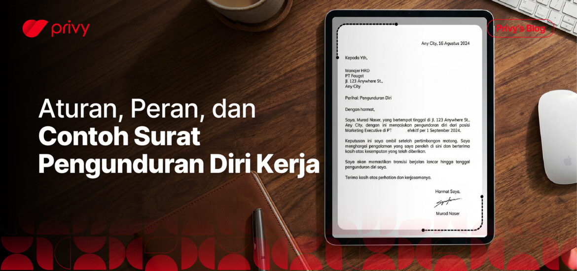 contoh surat pengunduran diri kerja